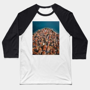 Greek Village from Drone Baseball T-Shirt